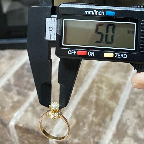 GENUINE NATURAL DIAMOND Engagement Ring Solid 14KT GOLD - Picture 15 of 17